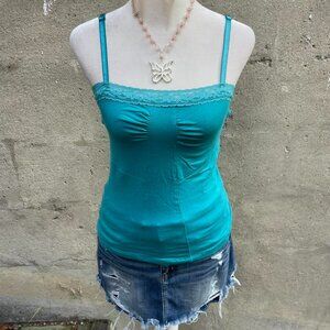Vintage Blue Lacy Cami Top
